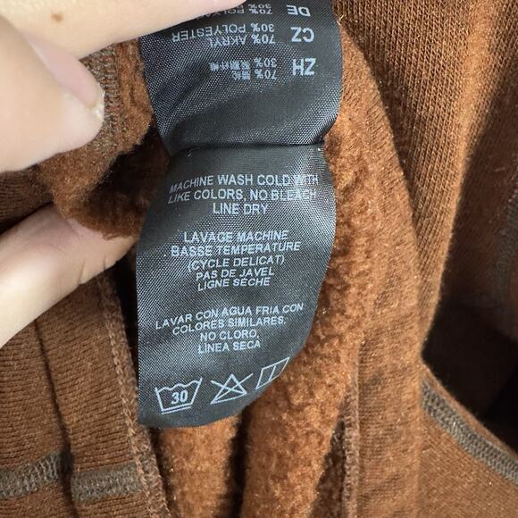 KUHL Men’s L Quarter Zip Pullover Brown Fleece Knit Hiking Thermal Sweater - Picture 5 of 7